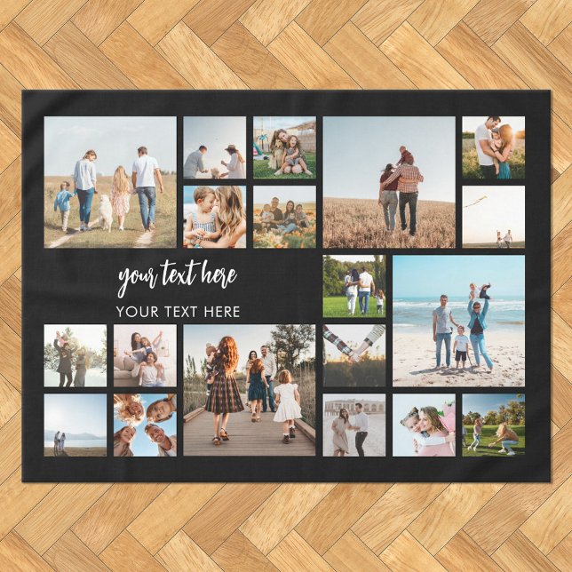Modern Personalized 19 Photo Collage Tablecloth (Creator Uploaded)