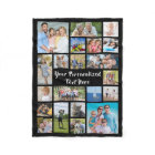 Modern Personalized 21 Photo Collage Custom Color