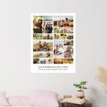 Modern Personalized 22 Photo Collage Poster<br><div class="desc">Make your own poster featuring 22 of your cherished photo memories in a modern grid style photo collage. Simply add your pictures and text for custom photo wall art or personalized gift for family and friends.</div>