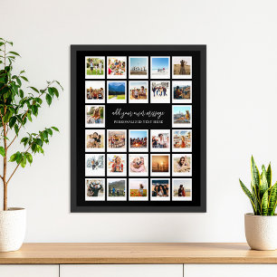 Modern Personalized 27 Pictures Photo Collage Poster