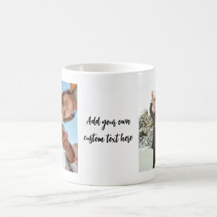 Modern Personalized 2 Photo Coffee Mug