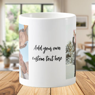 Modern Personalized 2 Photo Coffee Mug