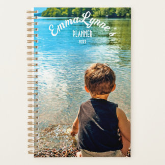 Modern Personalized 2 Photos Weekly Monthly Planner