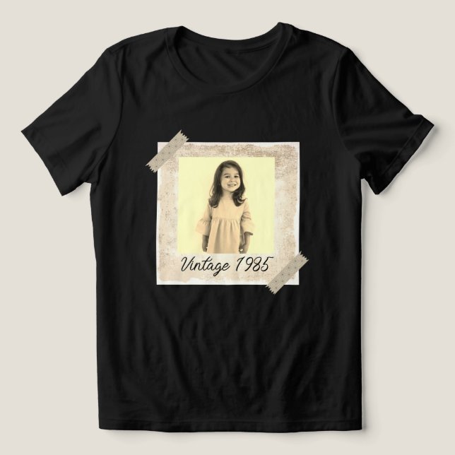 Modern Personalized 40th Birthday Gift 30th Party Tri-Blend Shirt (Design Front)