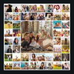 Modern Personalized 49 Photo Collage Poster<br><div class="desc">Create your own personalized photo collage poster print featuring 49 of your favorite pictures.</div>