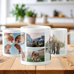 Modern Personalized 4 Photo Collage Coffee Mug<br><div class="desc">Make you own photo collage mug with 4 of your favorite pictures.</div>
