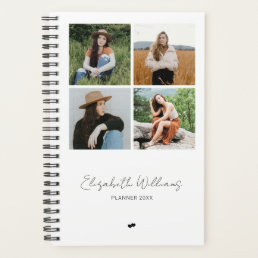 Modern Personalized 4 Photo Collage Planner