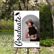 Modern Personalized Arch Photo Graduation Party Foam Board