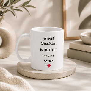 Modern Personalized Babe Coffee Mug