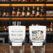 Modern Personalized Best Dad Whiskey Glass