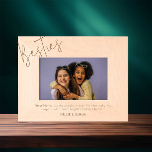 Modern Personalized Besties Photo Engraved Frames