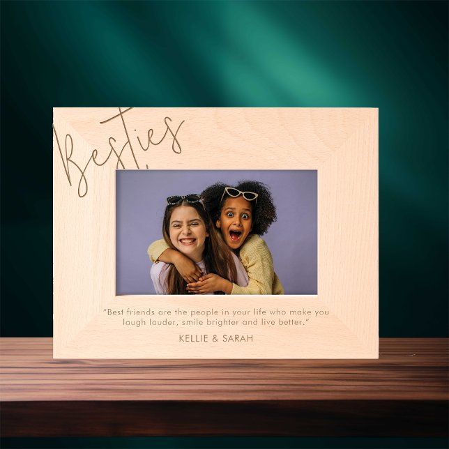 Modern Personalized Besties Photo Engraved Frames (Creator Uploaded)