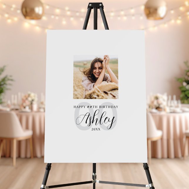 Modern Personalized Birthday Guest Signing Board (Creator Uploaded)