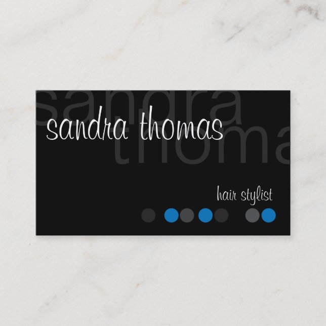 Modern Personalized - Blue Business Card (Front)
