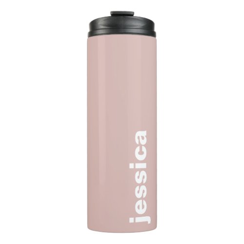 Modern Personalized Blush Pink Thermal Tumbler