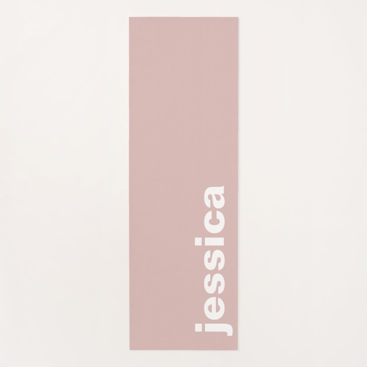 Modern Personalized Blush Pink Yoga Mat Zazzle
