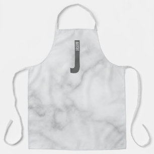 Modern Personalized Bold Monogram and Name Apron