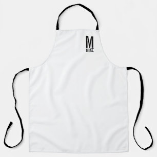 Modern Personalized Bold Monogram and Name Apron