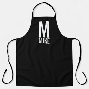 Modern Personalized Bold Monogram and Name Apron