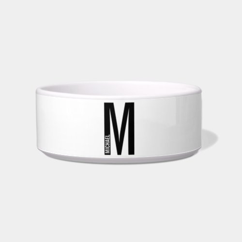 Modern Personalized Bold Monogram and Name Bowl