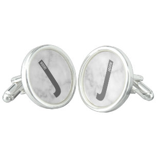 Modern Personalized Bold Monogram and Name Cufflinks
