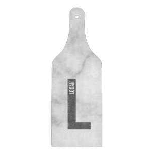 Modern Personalized Bold Monogram and Name Cutting Board