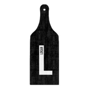 Modern Personalized Bold Monogram and Name Cutting Board