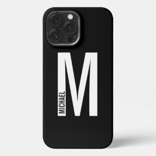 Modern Personalized Bold Monogram and Name iPhone  iPhone 13 Pro Max Case