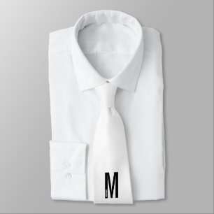 Modern Personalized Bold Monogram and Name Neck Tie