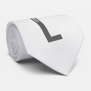 Modern Personalized Bold Monogram and Name Neck Tie