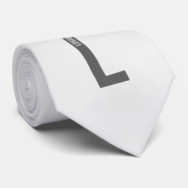 Modern Personalized Bold Monogram and Name Neck Tie (Rolled)