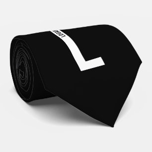 Modern Personalized Bold Monogram and Name Neck Tie