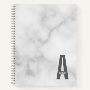 Modern Personalized Bold Monogram and Name Notebook