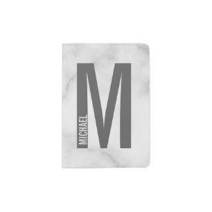 Modern Personalized Bold Monogram and Name Passport Holder