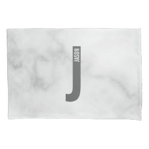 Modern Personalized Bold Monogram and Name Pillow Case