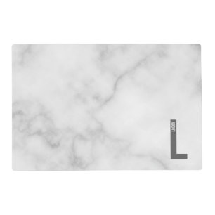 Modern Personalized Bold Monogram and Name Placemat