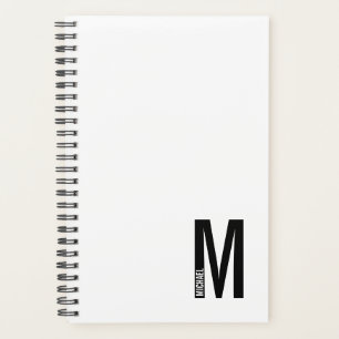 Modern Personalized Bold Monogram and Name Planner
