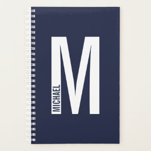 Modern Personalized Bold Monogram and Name Planner