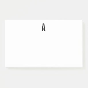 Modern Personalized Bold Monogram and Name Post-it Notes