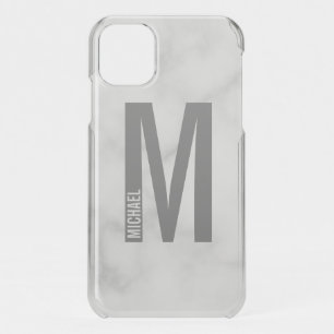 Modern Personalized Bold Monogram and Name iPhone 11 Case