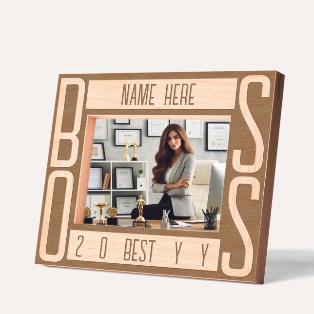 Modern Personalized Boss Engraved Frames (Personalized Boss Picture Frame
)