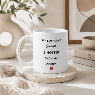 Modern Personalized Boyfriend Coffee Mug