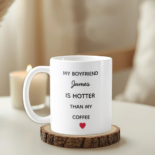 Modern Personalized Boyfriend Coffee Mug
