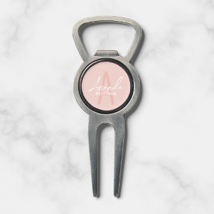 Modern Personalized Bridesmaid's Monogram and Name Divot Tool