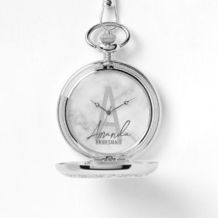 Modern Personalized Bridesmaid's Monogram and Name Watch