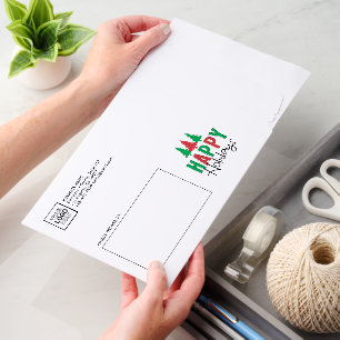 Modern Personalized Business Logo Happy Holidays Envelope Mailers