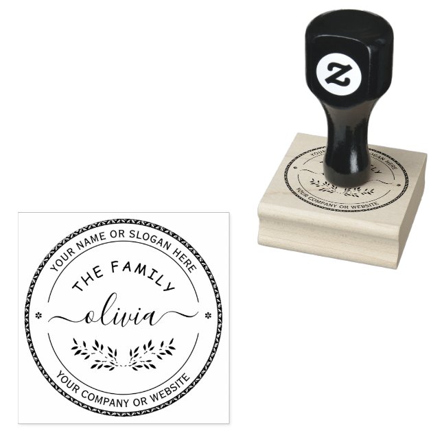MODERN | Personalized Business Logo Rubber Stamp (Stamped)
