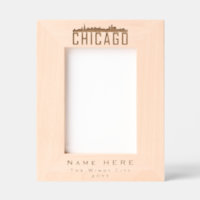 Modern Personalized Chicago City Silhouette