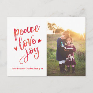 Modern Personalized Christmas photo card postcard