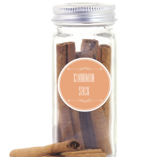 Modern Personalized Cinnamon Stick  Classic Round Sticker